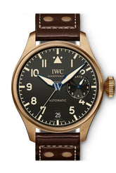 Iwc Big Pilots Heritage Black Dial Brown Leather Mens Watch Iw501005